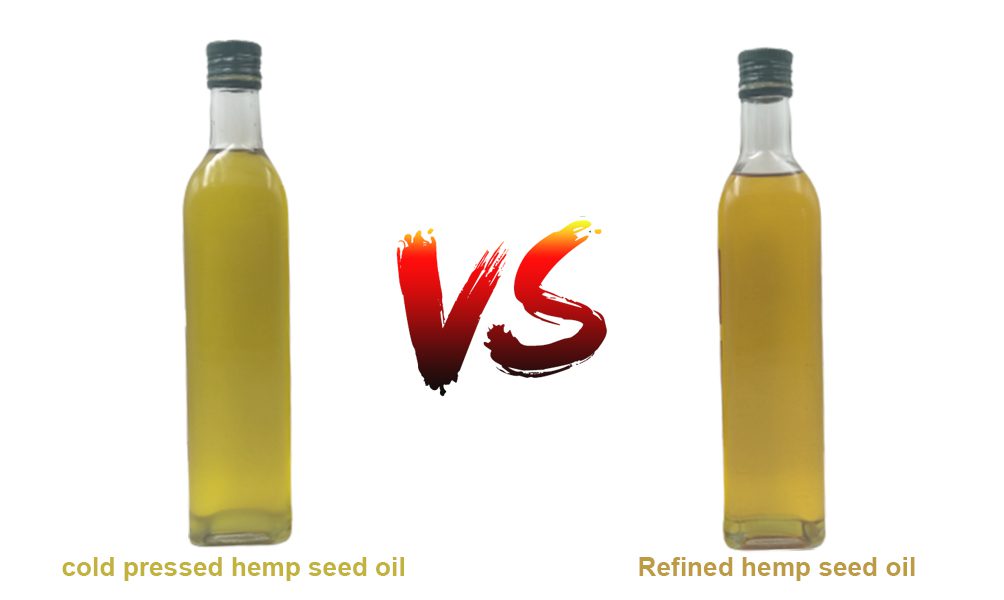 Olio di semi di canapa freddo VS olio di semi di canapa raffinato Cold Hemp seed oil  VS  refine hemp seed oil
