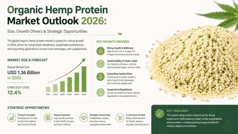 Prospettive Del Mercato Delle Proteine Di Canapa Biologiche 2026: Dimensioni, Fattori Di Crescita E Opportunità Strategiche Organic Hemp Protein Market Outlook 2026 Size, Growth Drivers &Amp; Strategic Opportunities