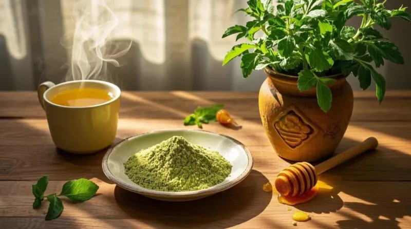 Estratto Biologico Di Stevia E Polvere Di Foglie: Il Dolce Segreto Della Natura Per Un Piacere Senza Sensi Di Colpa E Benessere Stevia Extract Organic