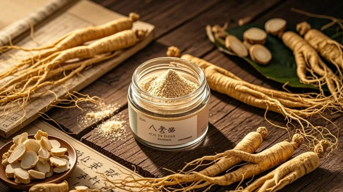 Polvere Di Radice Di Ginseng Biologica Vs Estratto Polvere Di Ginseng Biologica