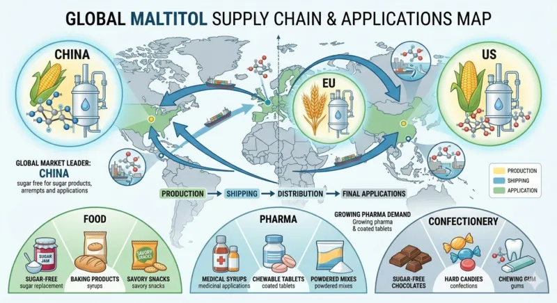 Dimensioni Del Mercato Del Maltitolo, Approvvigionamento E Guida All’Acquisto Per Acquirenti B2B Maltitol Market Size, Sourcing, And Procurement Guide For B2B Buyers