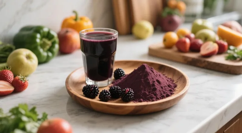 Cerchi Una Deliziosa Carica Di Antiossidanti? Hai Scoperto La Polvere Di More Biologiche? Organic Blackberry Powder &Amp; Juice