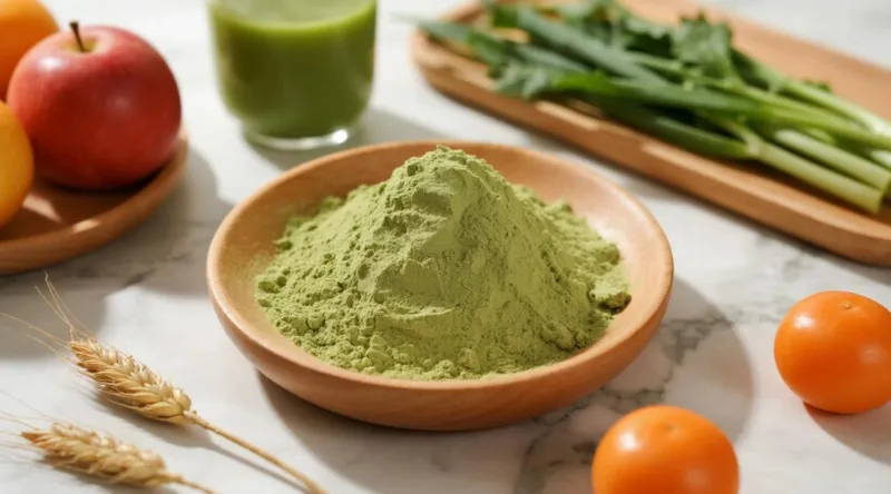 Cerchi Una Carica Verde Quotidiana? La Polvere Di Erba Di Grano Biologica È Il Tuo Nuovo Segreto Superfood? Organic Wheatgrass Powder