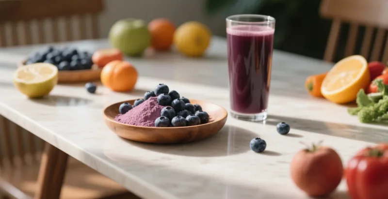 Come La Polvere Di Mirtillo Biologico Può Aumentare L'Assunzione Quotidiana Di Antiossidanti Organic Blueberry Juice Powder