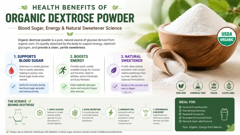 Benefici Per La Salute Del Destrosio Biologico In Polvere: Glicemia, Energia E Scienza Dei Dolcificanti Naturali Health Benefits Of Organic Dextrose Powder Blood Sugar, Energy &Amp; Natural Sweetener Science