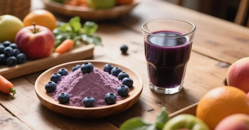 Polvere Di Succo Di Mirtillo Biologico Per La Pelle Organic Blueberry Powder