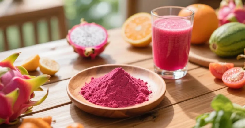 Benefici Della Polvere Di Frutto Del Drago: Apporto Nutritivo Quotidiano E Applicazioni Per Il Benessere Organic Dragon Fruit Powder