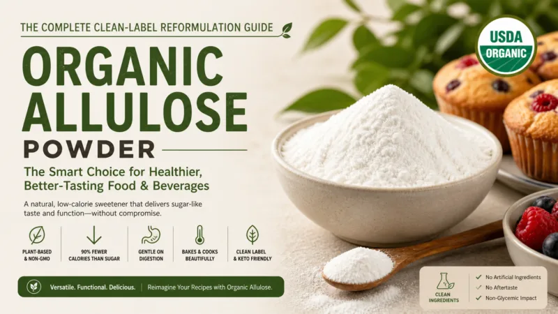 Allulosio Biologico In Polvere: La Guida Completa Alla Riformulazione Clean-Label Per I Produttori Alimentari Organic Allulose Powder The Complete Clean-Label Reformulation Guide For Food Manufacturers