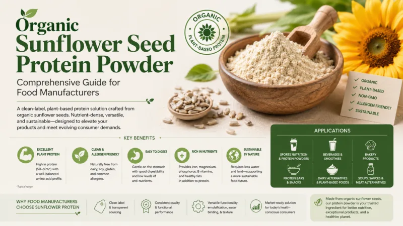 Organic Sunflower Seed Protein Powder Comprehensive Guide For Food Manufacturers
